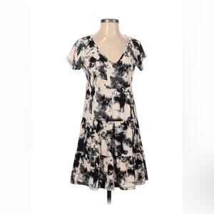 Love, Fire peach an black tie dye dress, size small